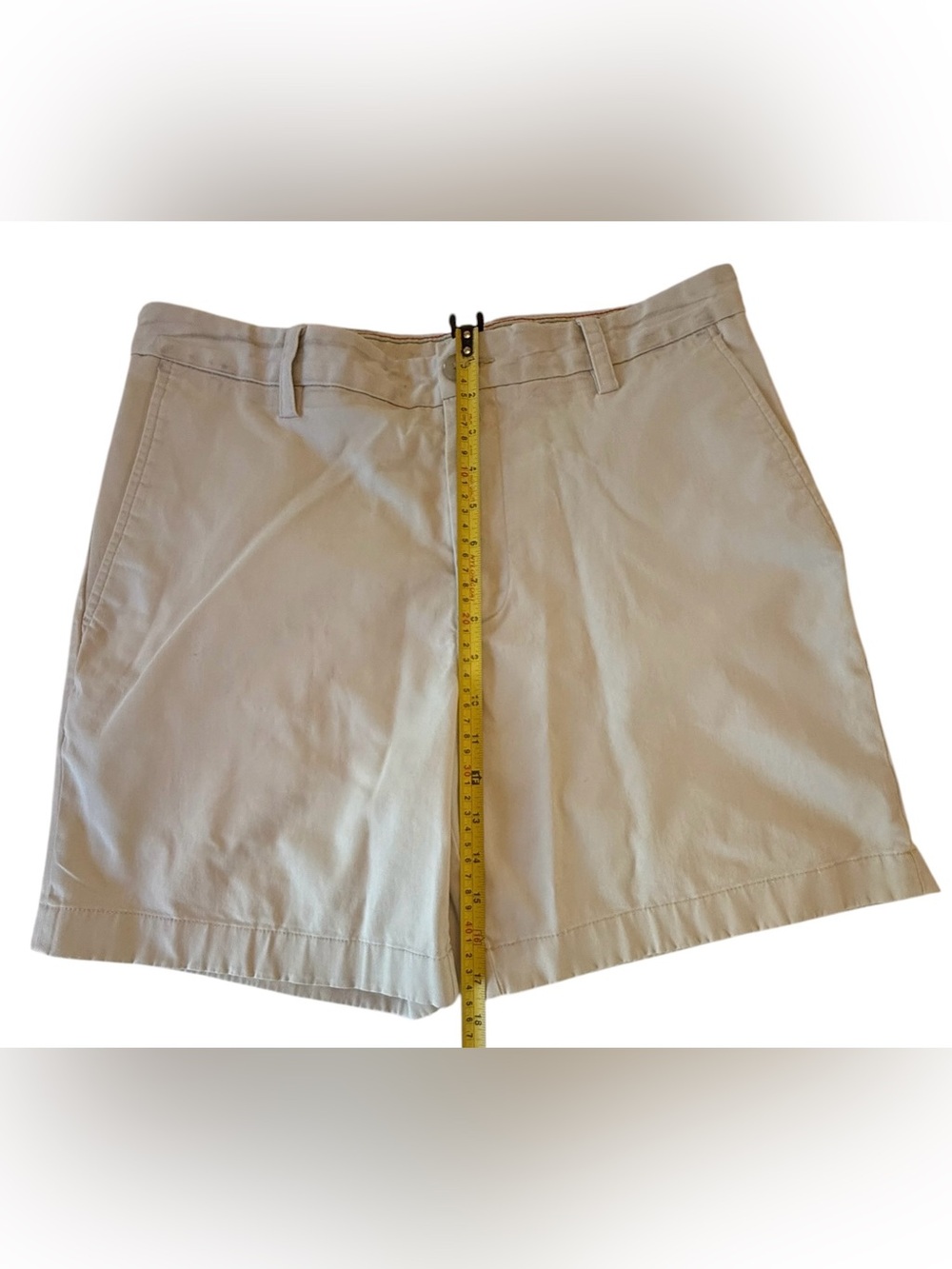 Southern Tide Channel Marker Men's Flat-Front Cotton 7” Shorts - Sandstone Khaki - Picture 6 of 16